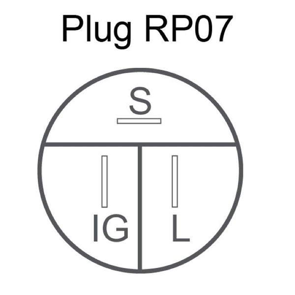 Toyota Forklift Alternator RP07 Round Plug Diagram - S IG L terminals
