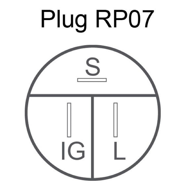 Toyota Forklift Alternator RP07 Round Plug Diagram - S IG L terminals