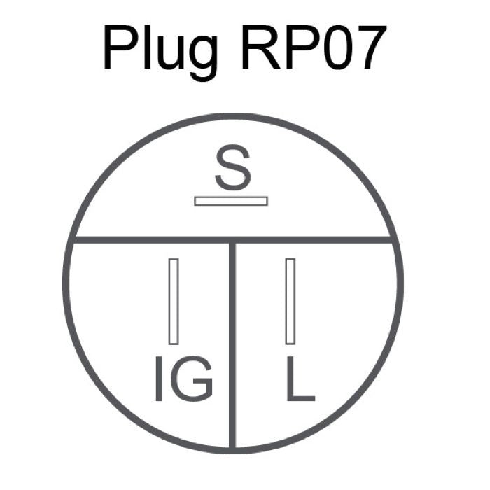 Toyota Forklift Alternator RP07 Round Plug Diagram - S IG L terminals