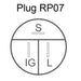 Toyota Forklift Alternator RP07 Round Plug Diagram - S IG L terminals